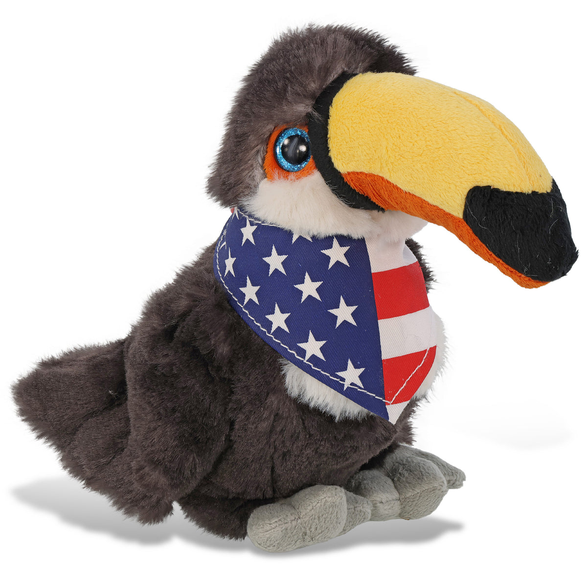 SUPER SOFT PLUSH - TOUCAN WITH USA BANDANA