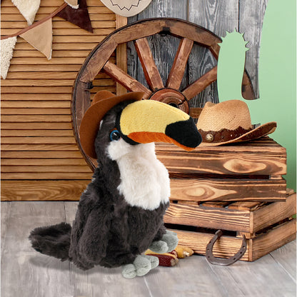 SUPER SOFT PLUSH - TOUCAN With COWBOY Dress Up
