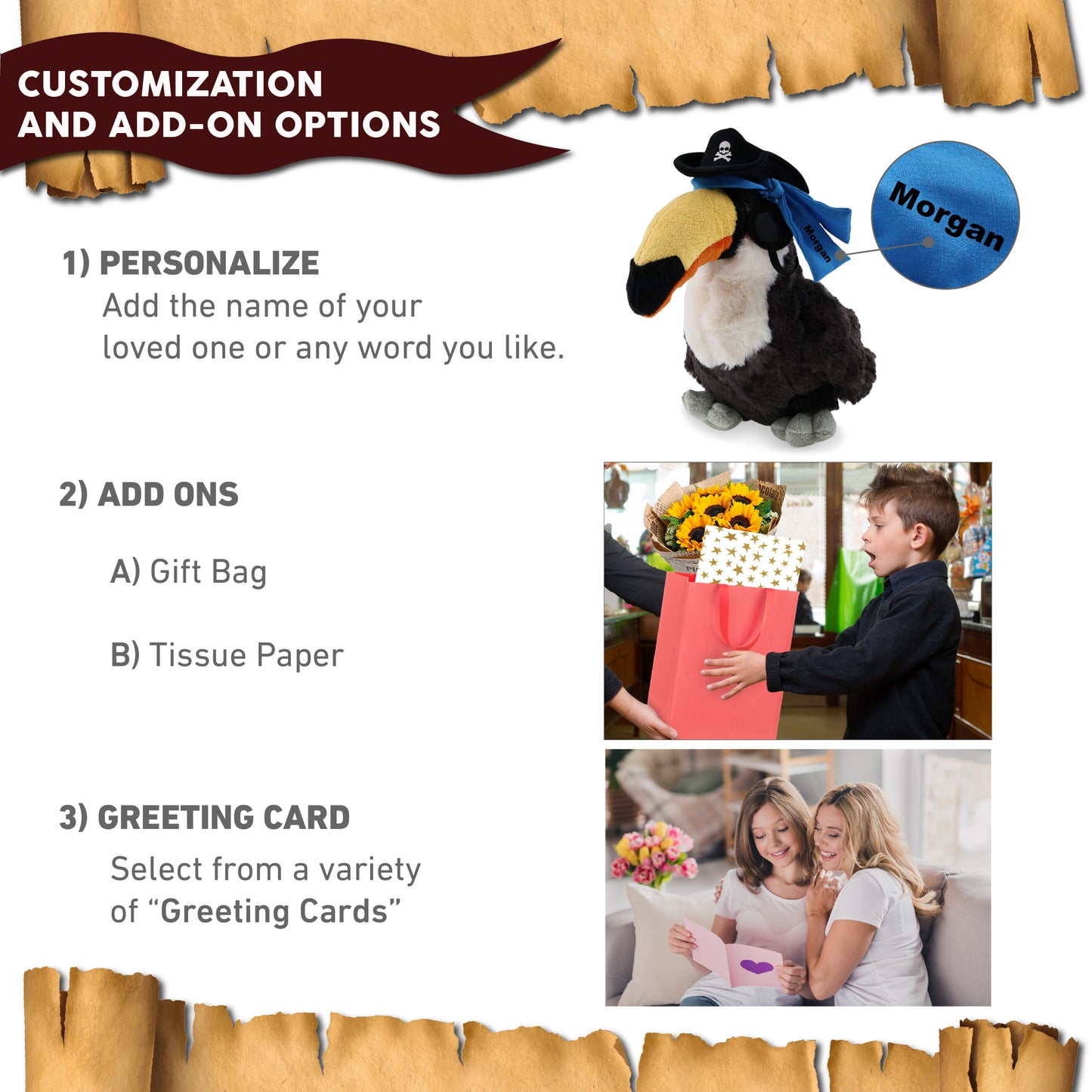 SUPER SOFT PLUSH - TOUCAN PIRATE DRESS UP