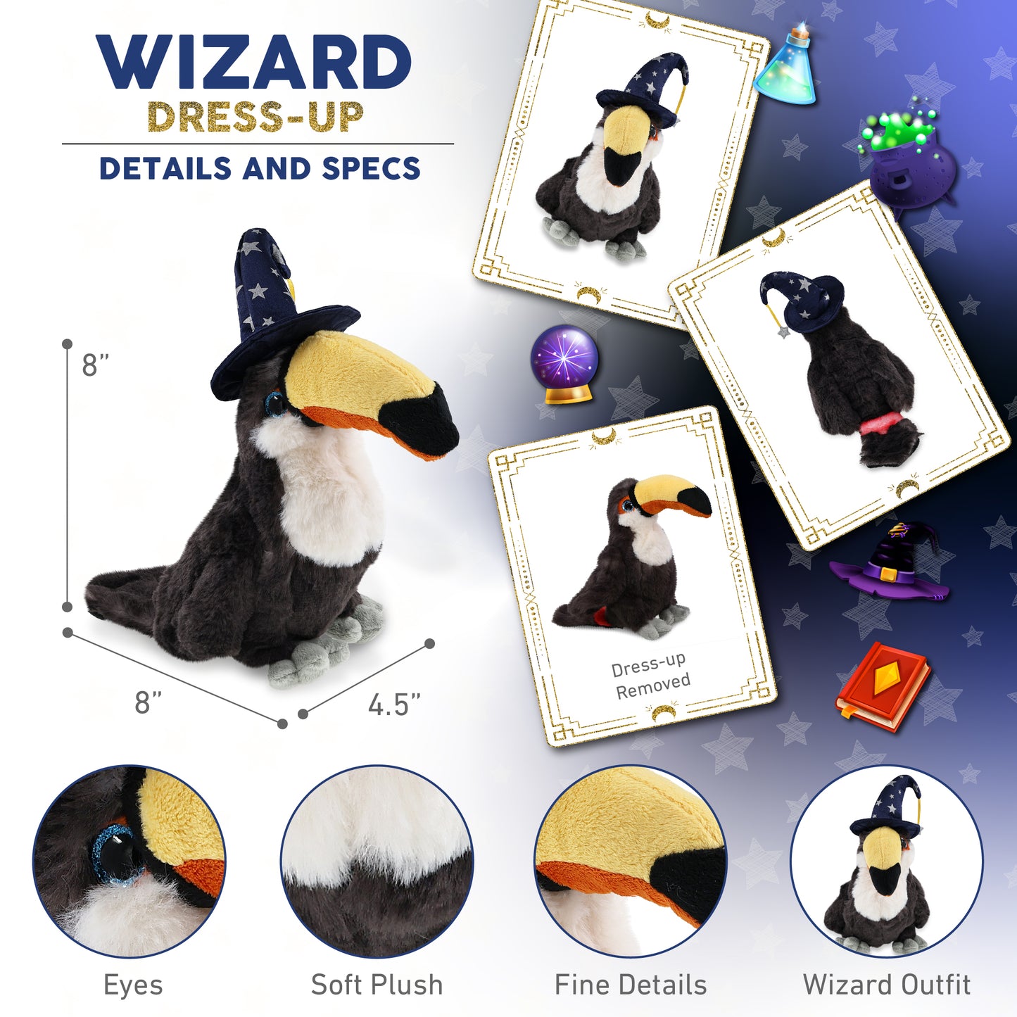 SUPER SOFT PLUSH - TOUCAN WIZARD