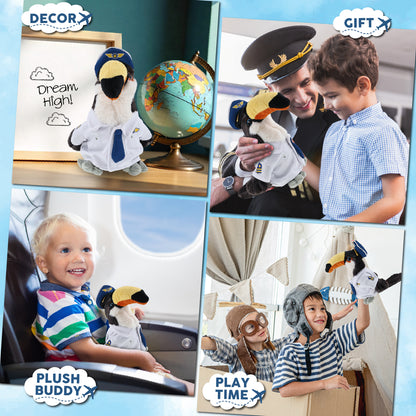 SUPER SOFT PLUSH - TOUCAN PILOT DRESS UP