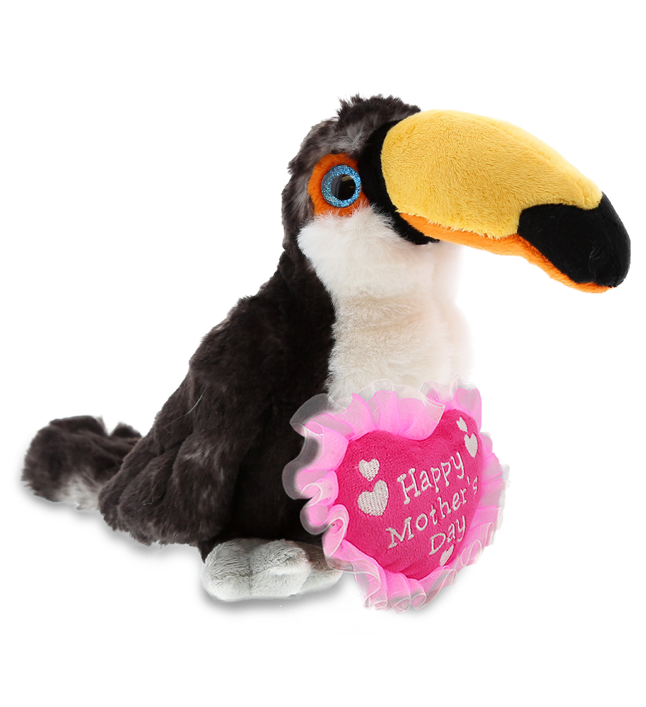PLUSH MOTHERS DAY HEART - SUPER SOFT PLUSH - TOUCAN