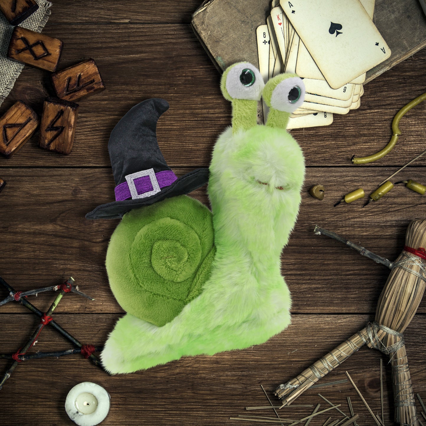 SUPER SOFT PLUSH - GREEN SNAIL WITCH DRESS UP