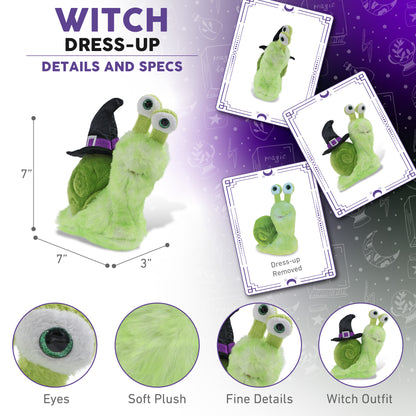 SUPER SOFT PLUSH - GREEN SNAIL WITCH DRESS UP