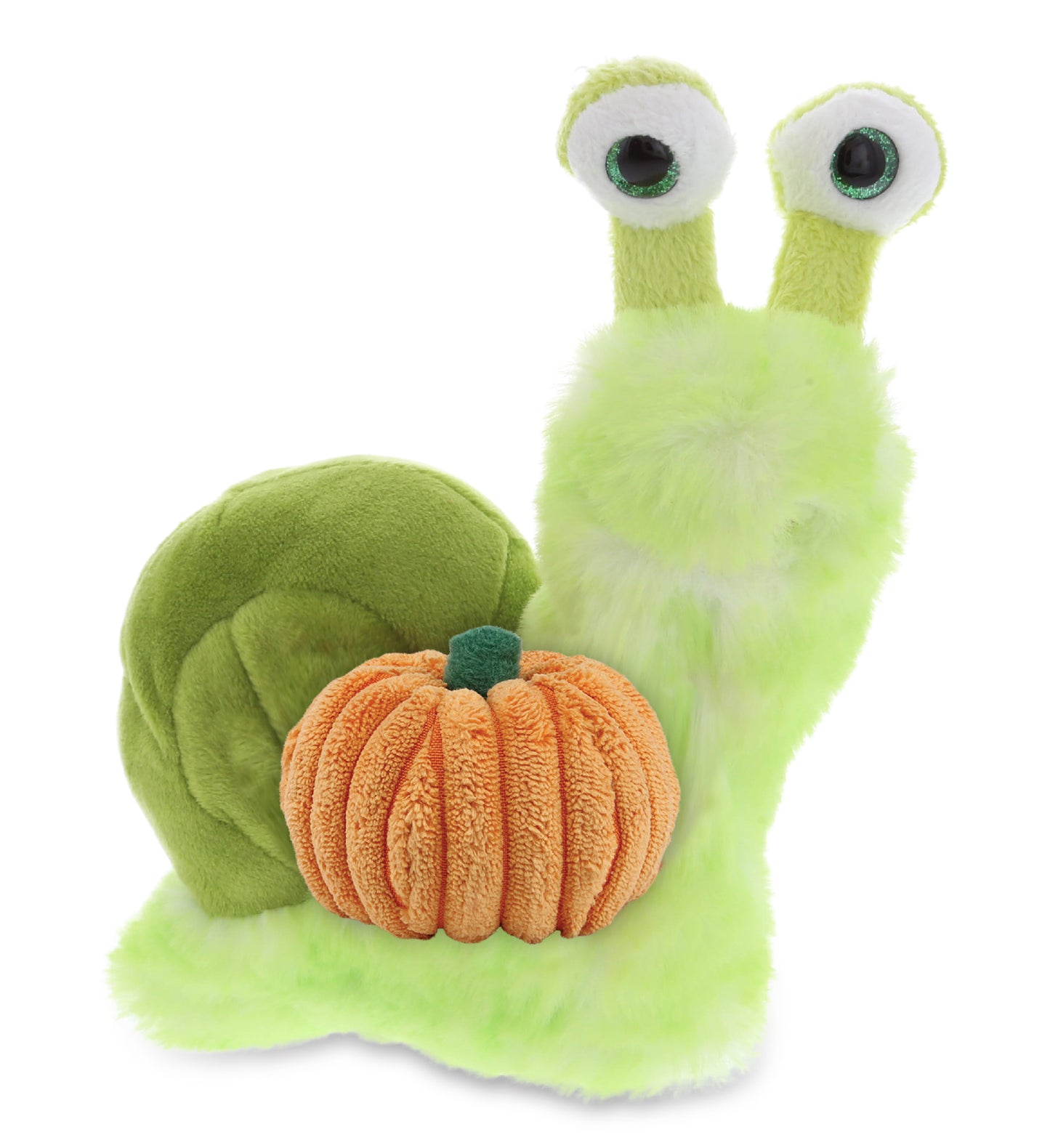 PLUSH PUMPKIN - SUPER SOFT PLUSH - GREEN SNAIL