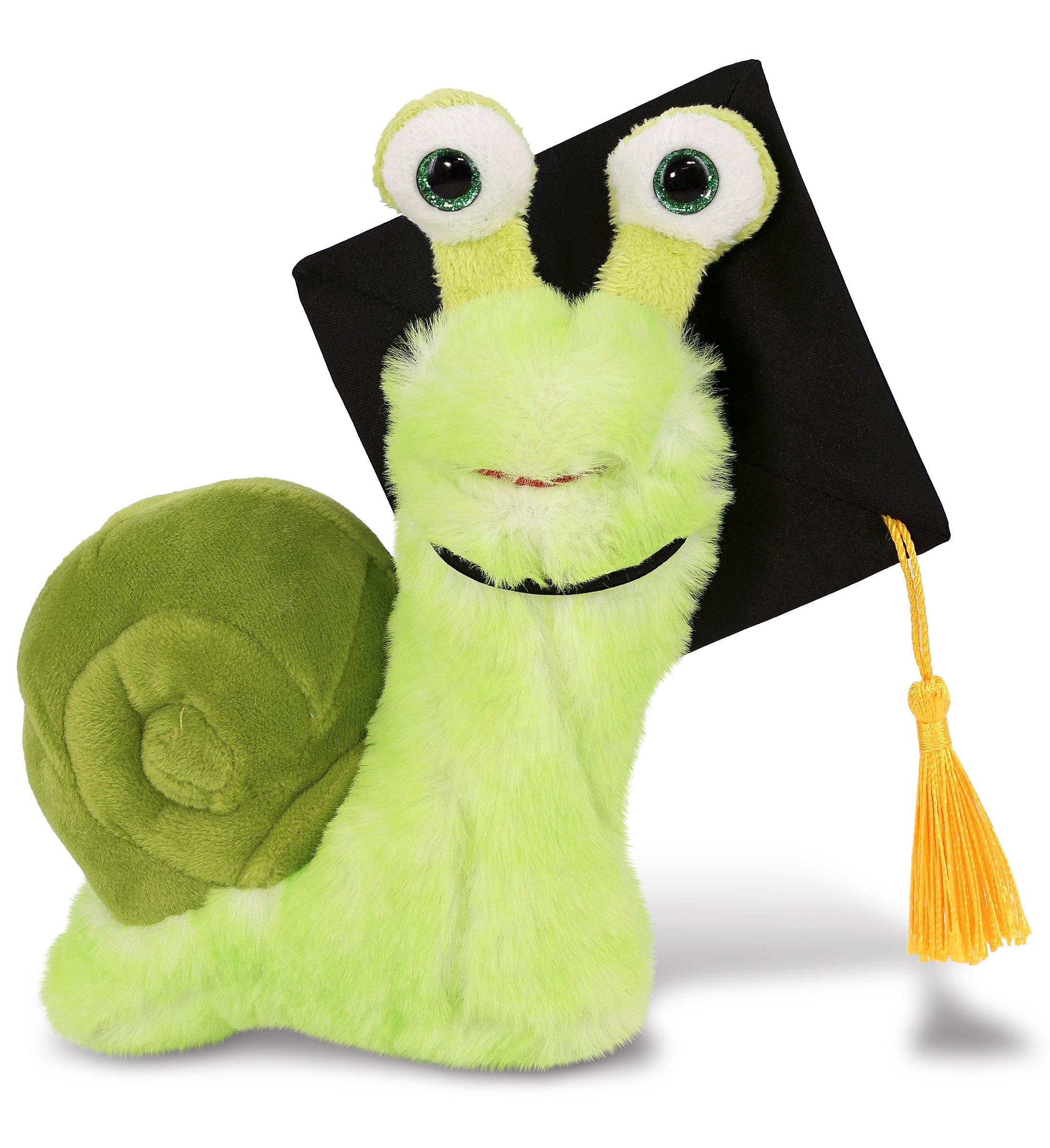 PLUSH GRADUATION - SUPER SOFT PLUSH - GREEN SNAIL