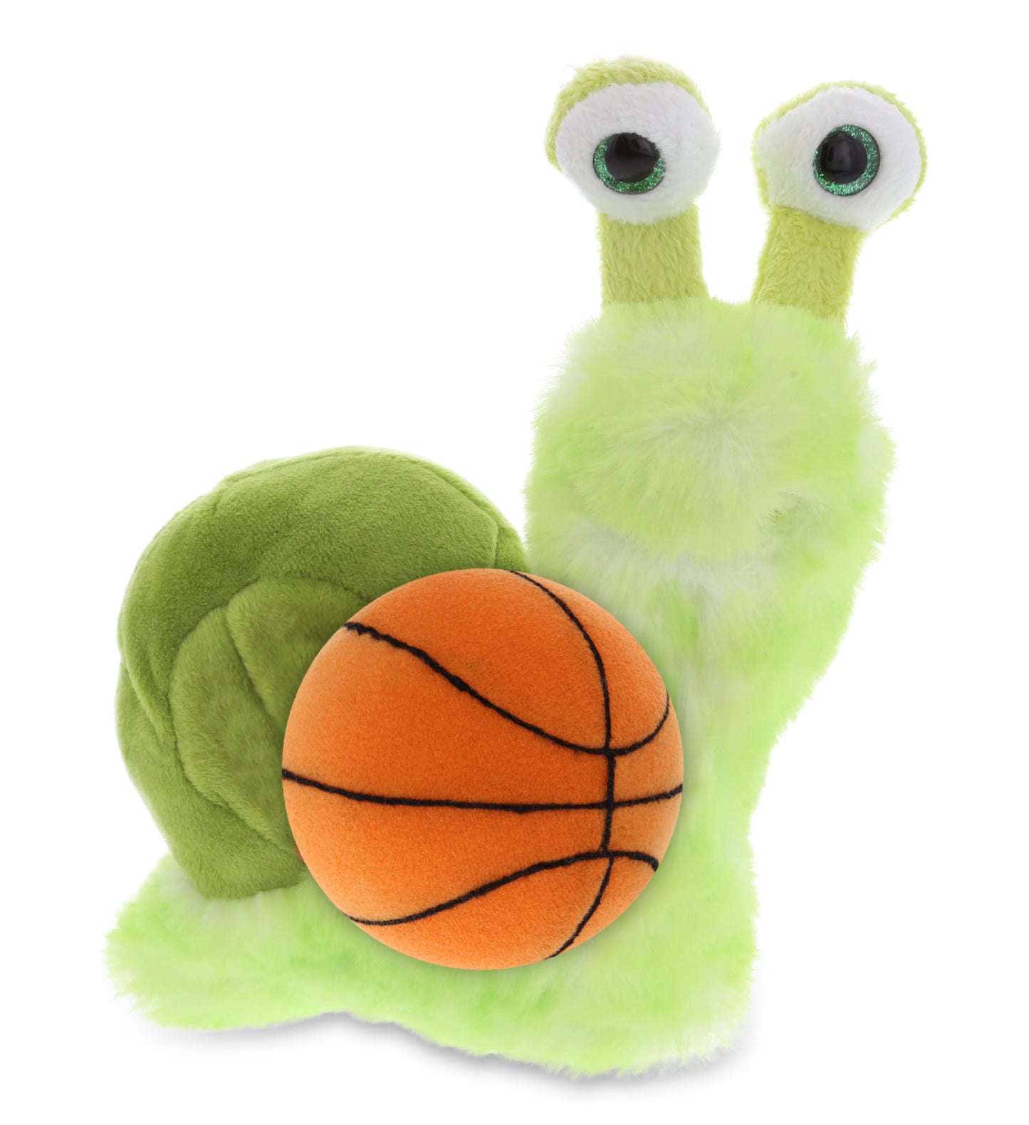 PLUSH BASKETBALL - SUPER SOFT PLUSH - GREEN SNAIL