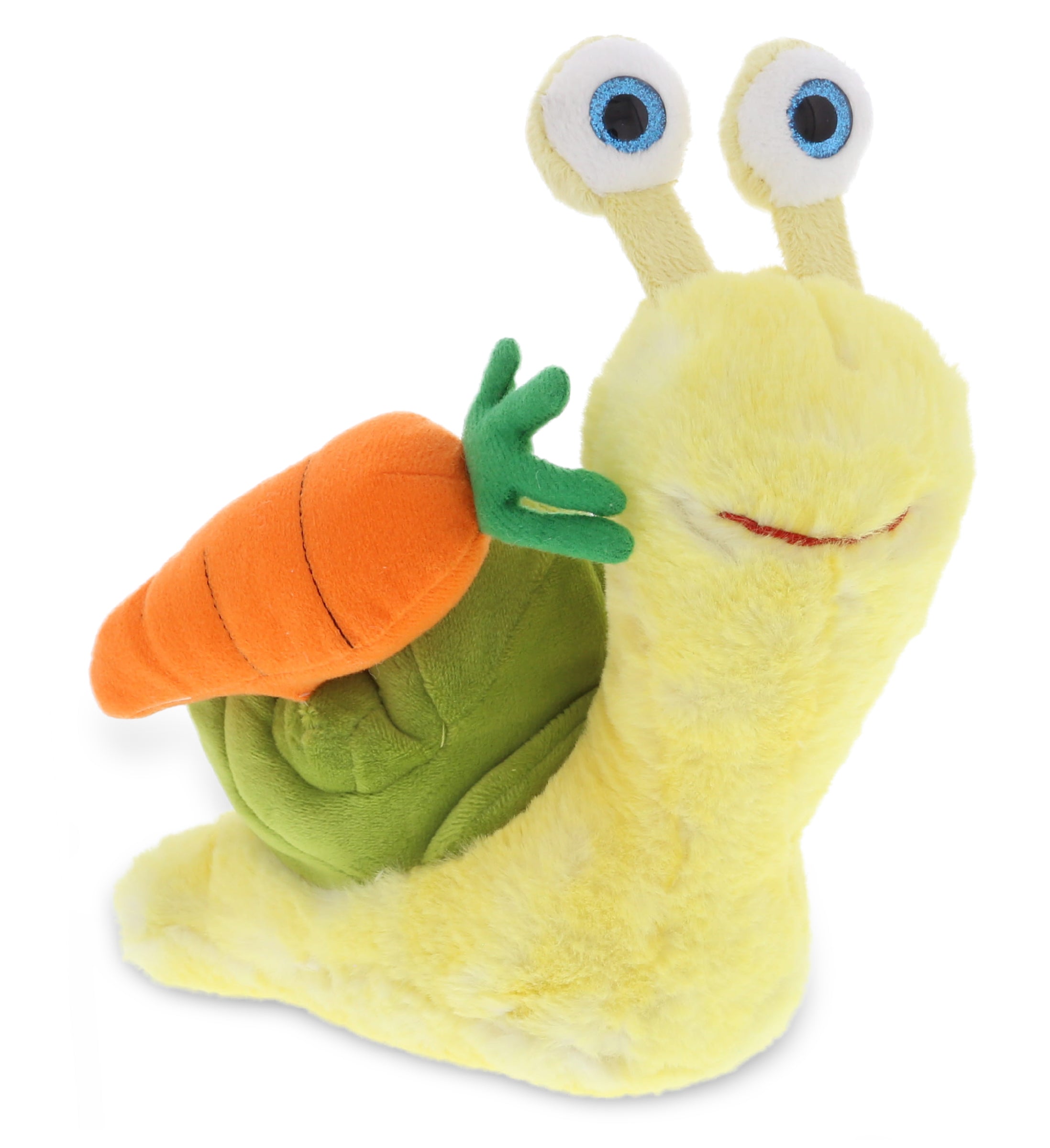 PLUSH CARROT - SUPER SOFT PLUSH - YELLOW SNAIL