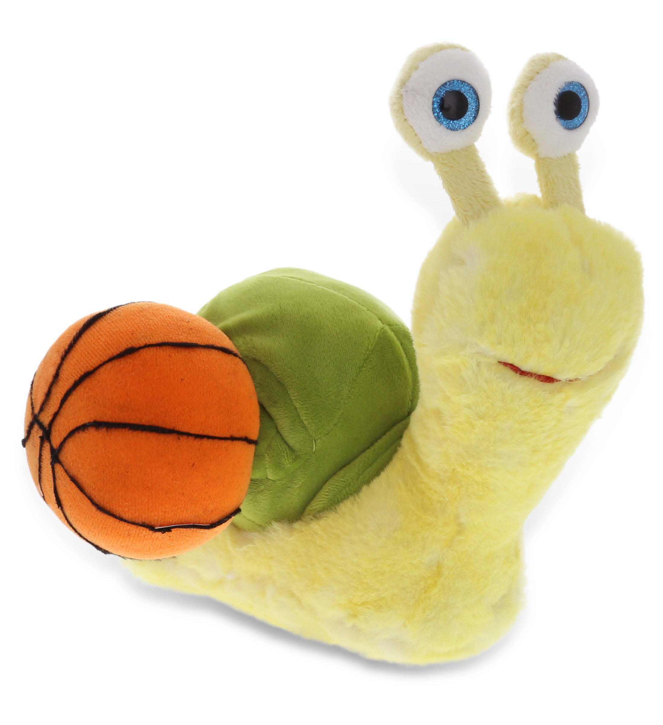 PLUSH BASKETBALL - SUPER SOFT PLUSH - YELLOW SNAIL