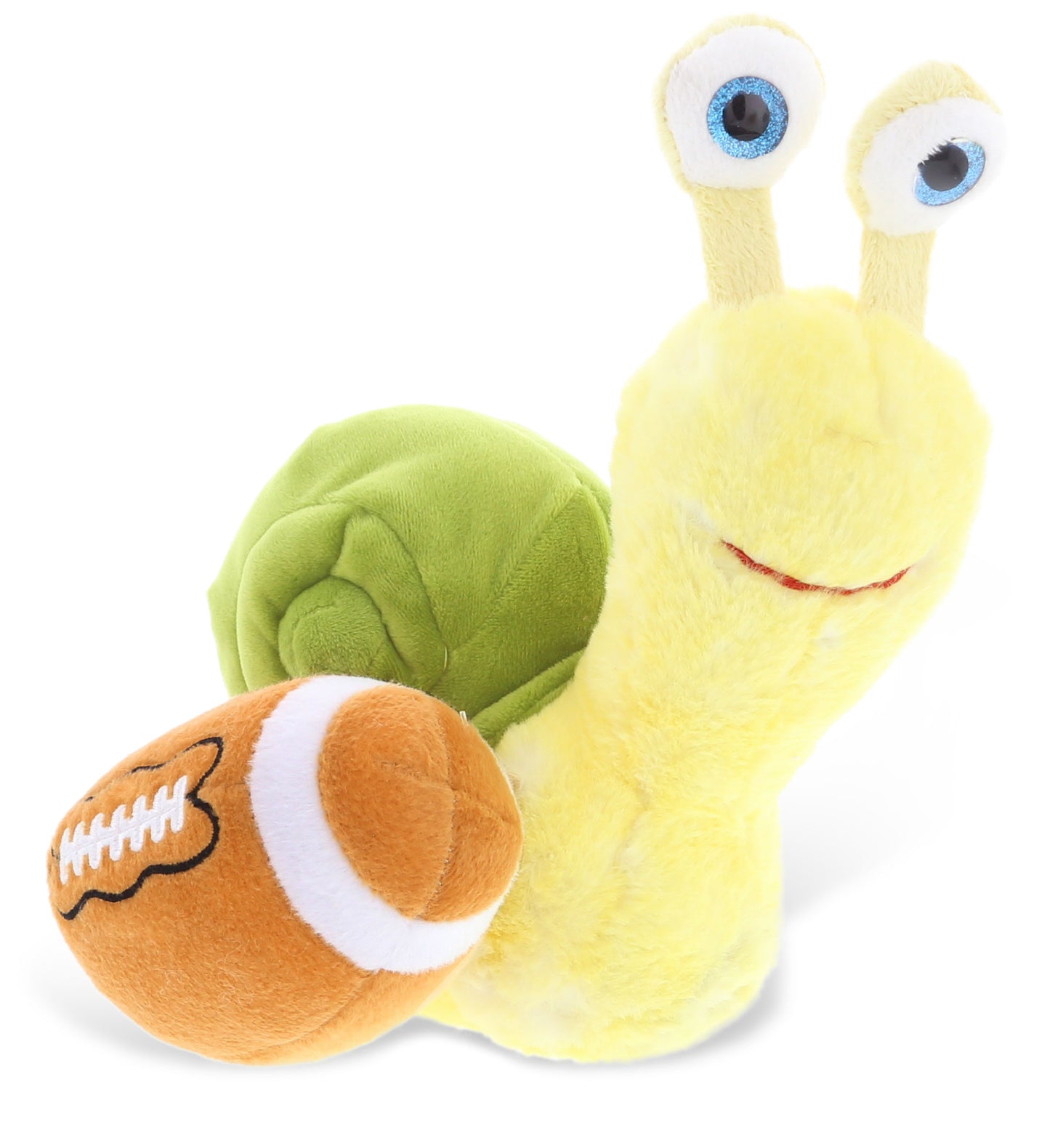 PLUSH FOOTBALL - SUPER SOFT PLUSH - YELLOW SNAIL