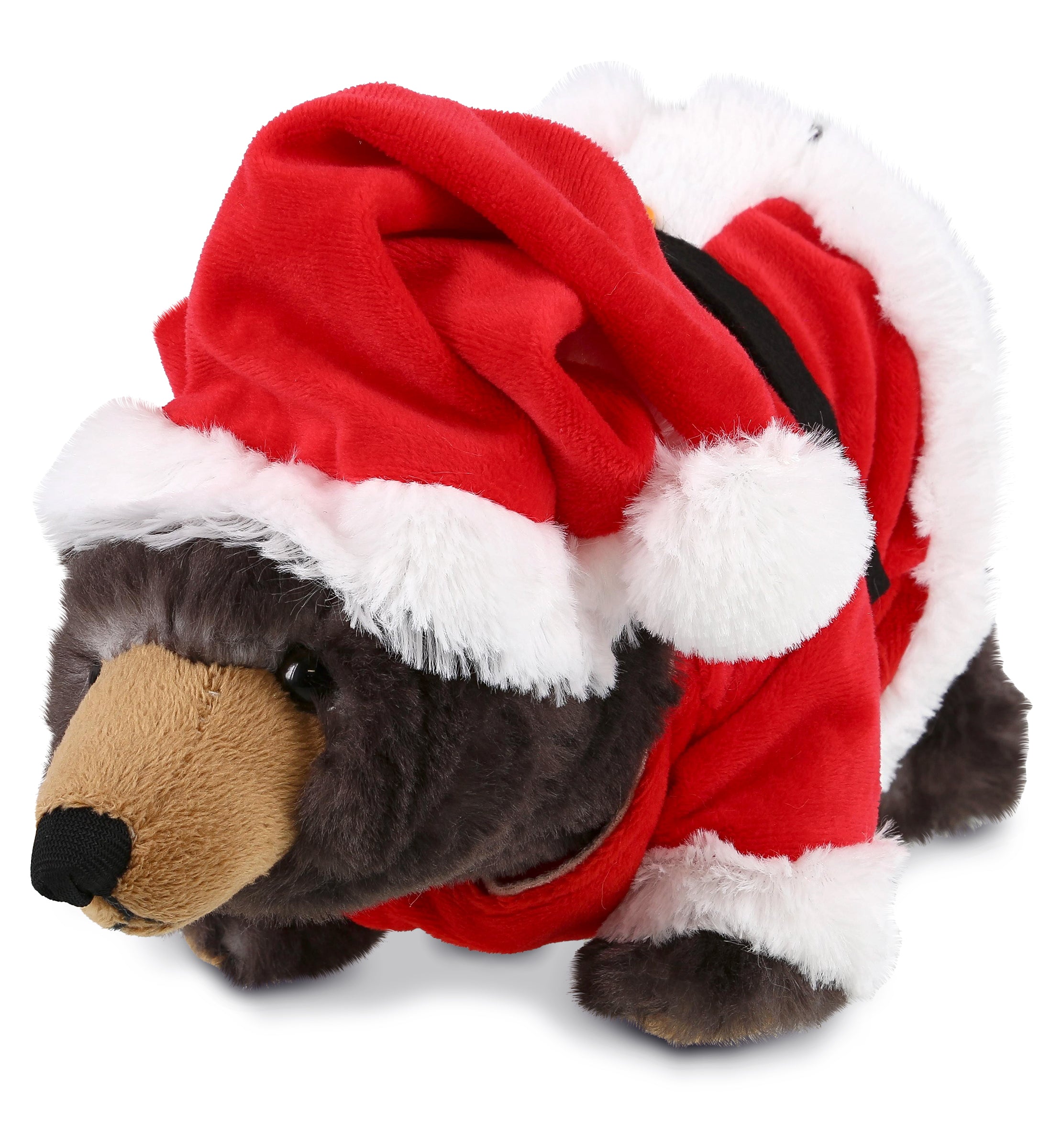 PLUSH SANTA - SUPER SOFT PLUSH - STANDING WILD BLACK BEAR