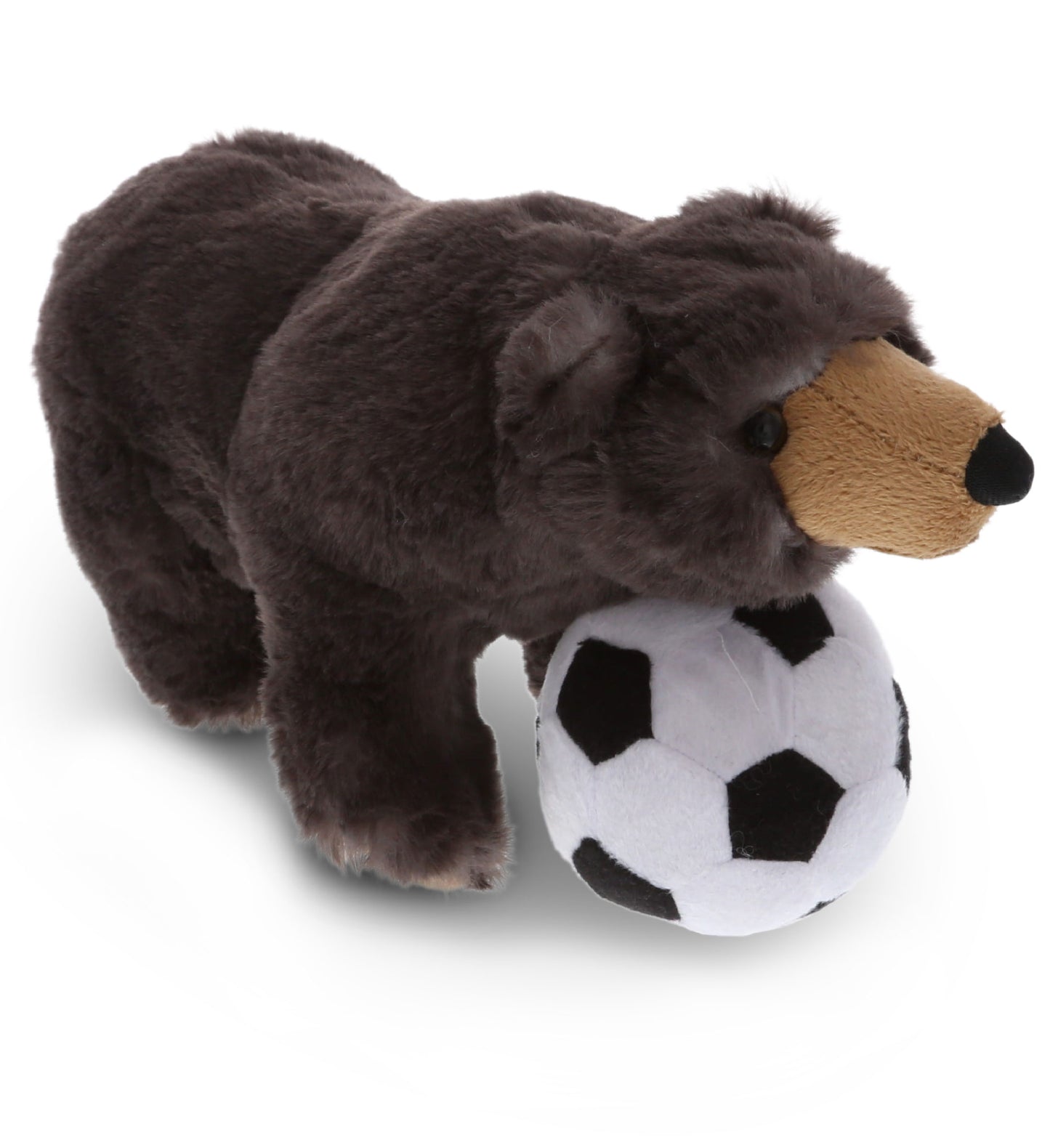 PLUSH SOCCER BALL - SUPER SOFT PLUSH - STANDING WILD BLACK BEAR