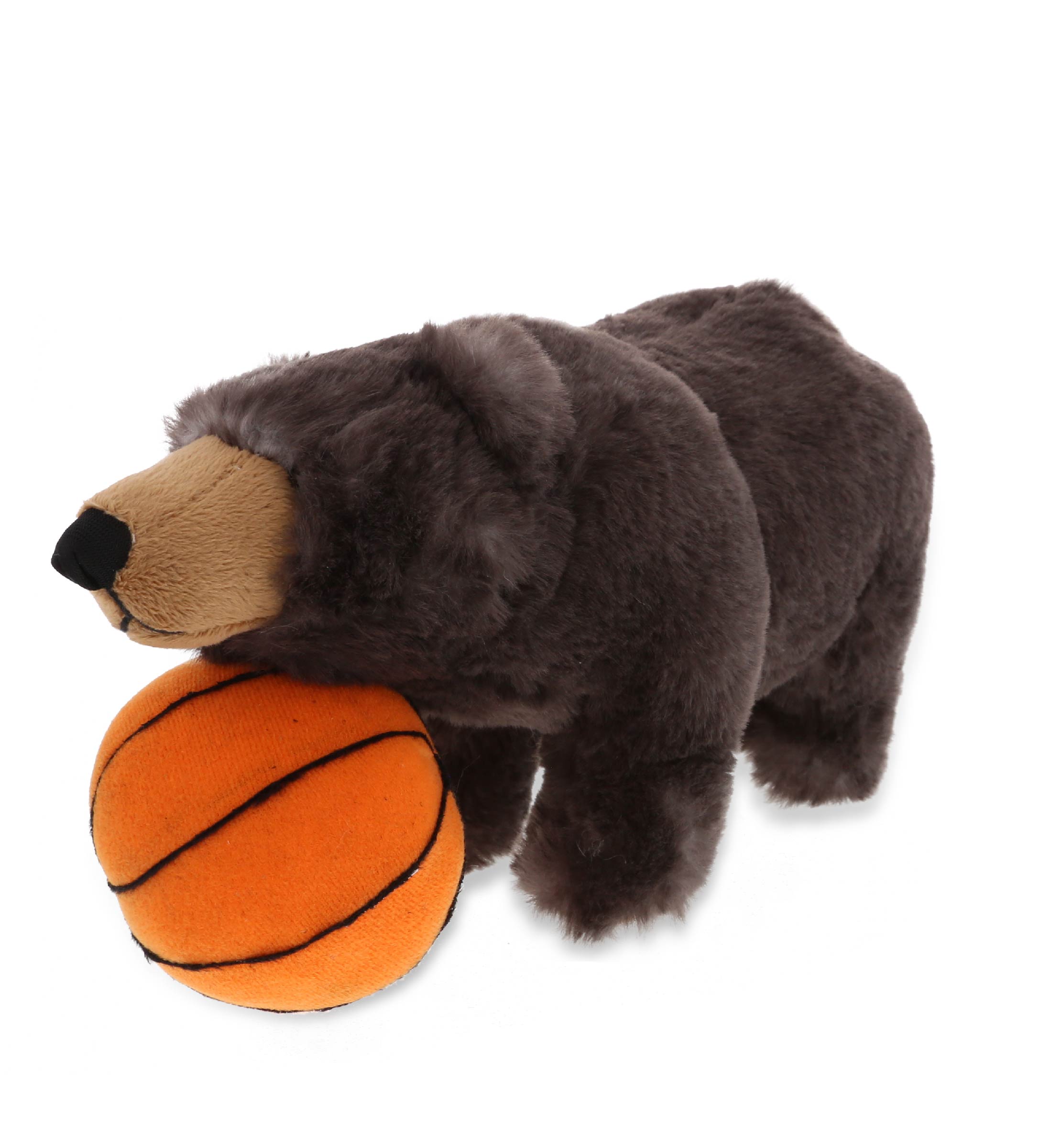 PLUSH BASKETBALL - SUPER SOFT PLUSH - STANDING WILD BLACK BEAR