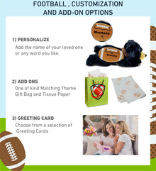 SUPER SOFT PLUSH - LYING WILD BLACK BEAR WITH FOOTBALL PLUSH