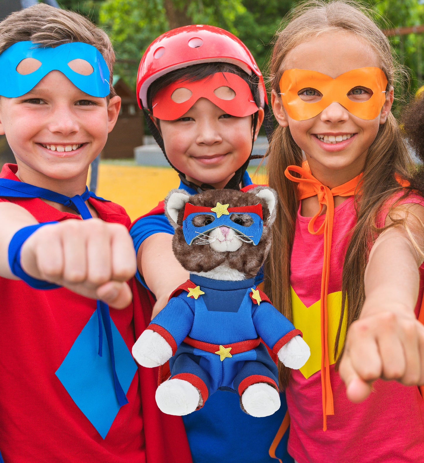 SUPER SOFT PLUSH - BROWN CAT SUPER HERO