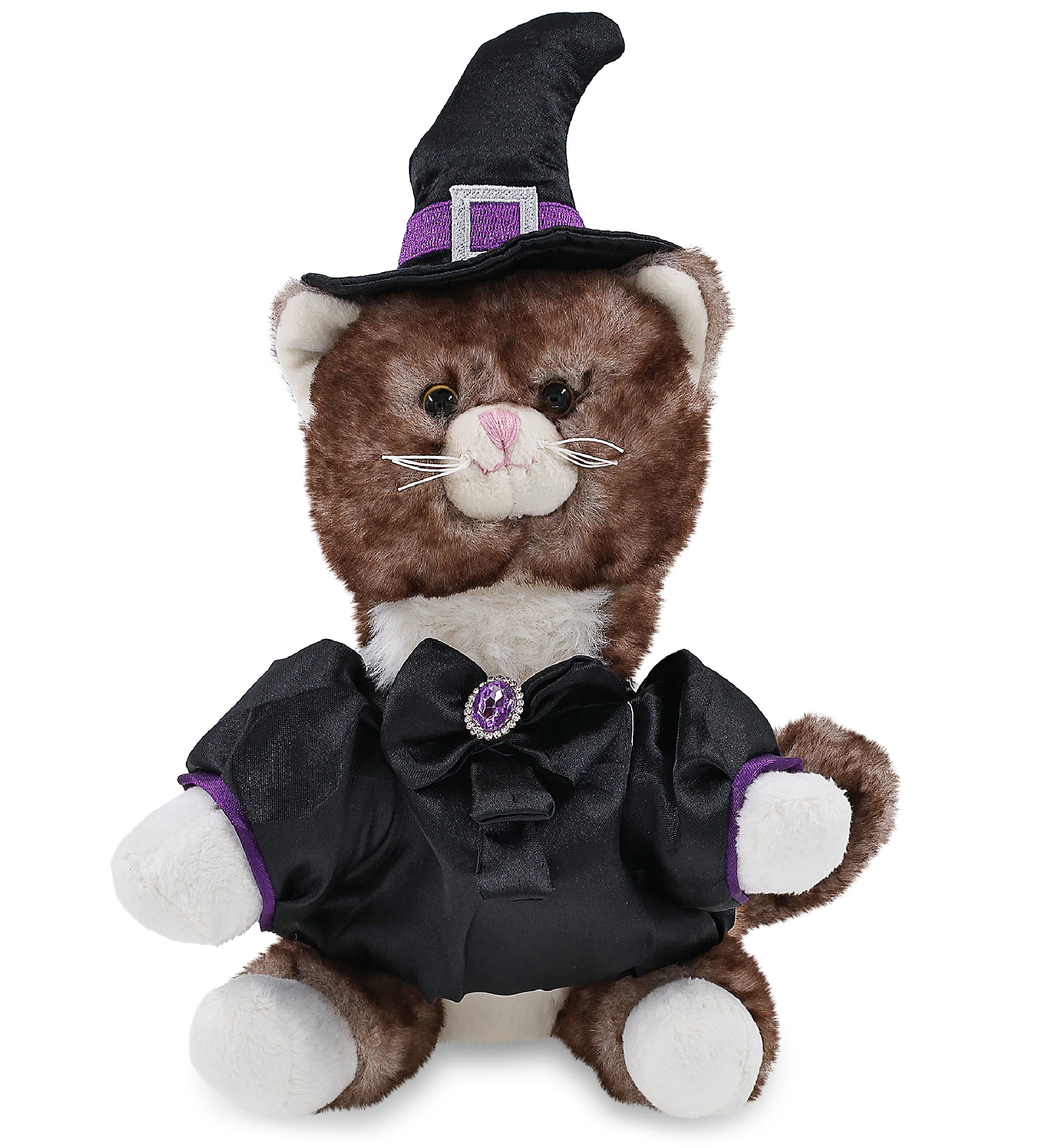 SUPER SOFT PLUSH - BROWN CAT WITCH