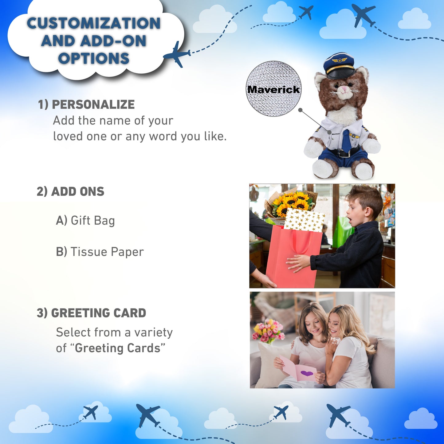 SUPER SOFT PLUSH - BROWN CAT WITH PILOT DRESS UP