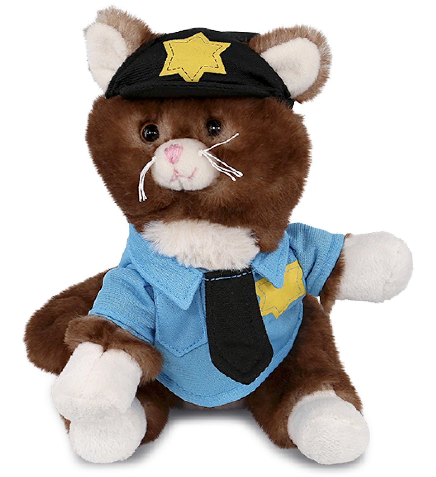 PLUSH POLICE - SUPER SOFT PLUSH - BROWN CAT