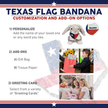 SUPER SOFT PLUSH - GREY RABBIT WITH TEXAS FLAG BANDANA