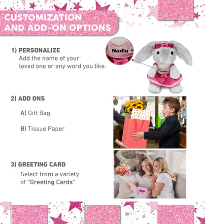 SUPER SOFT PLUSH - GREY RABBIT Ballerina