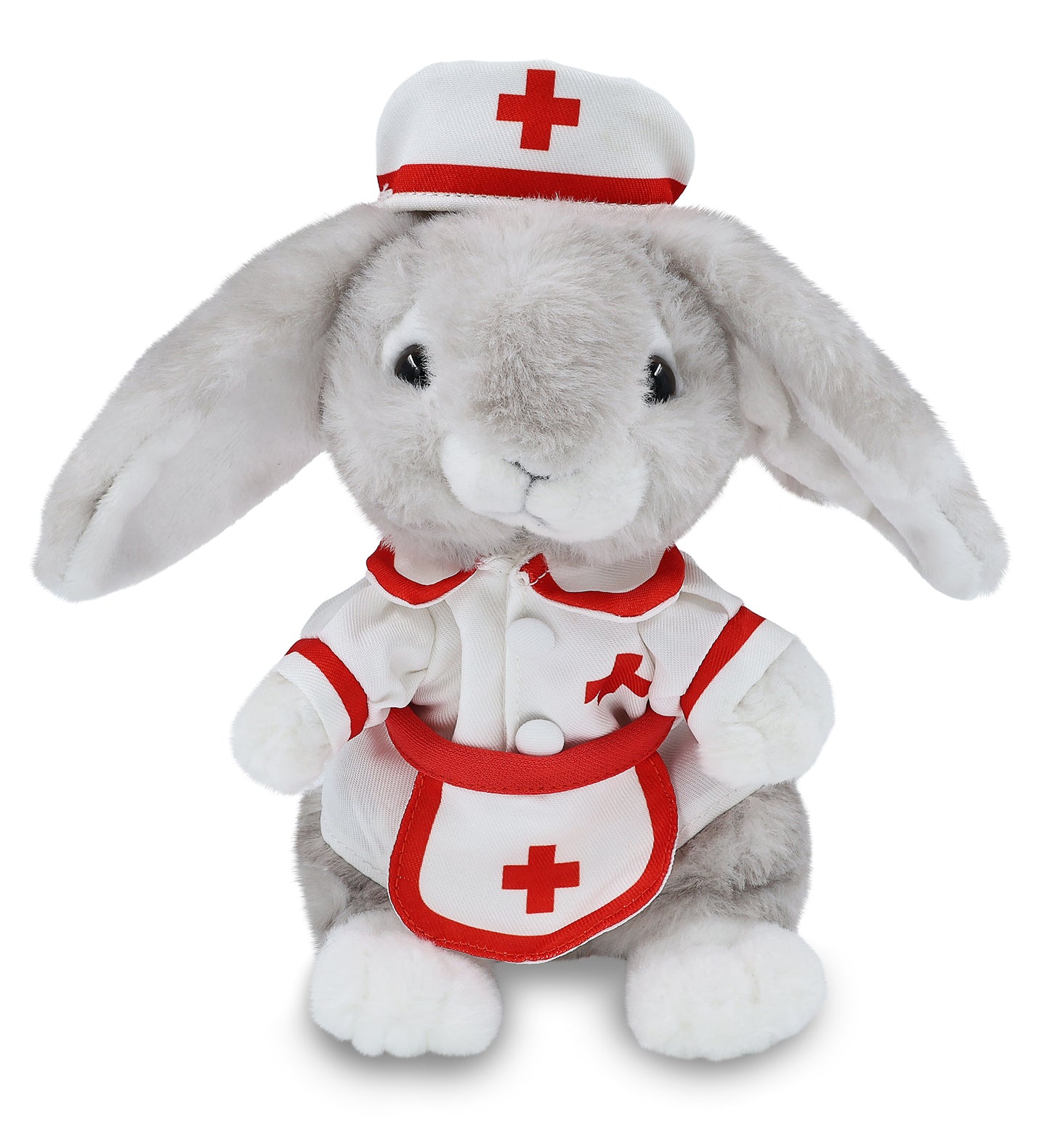 SUPER SOFT PLUSH - GREY RABBIT NURSE DRESS UP