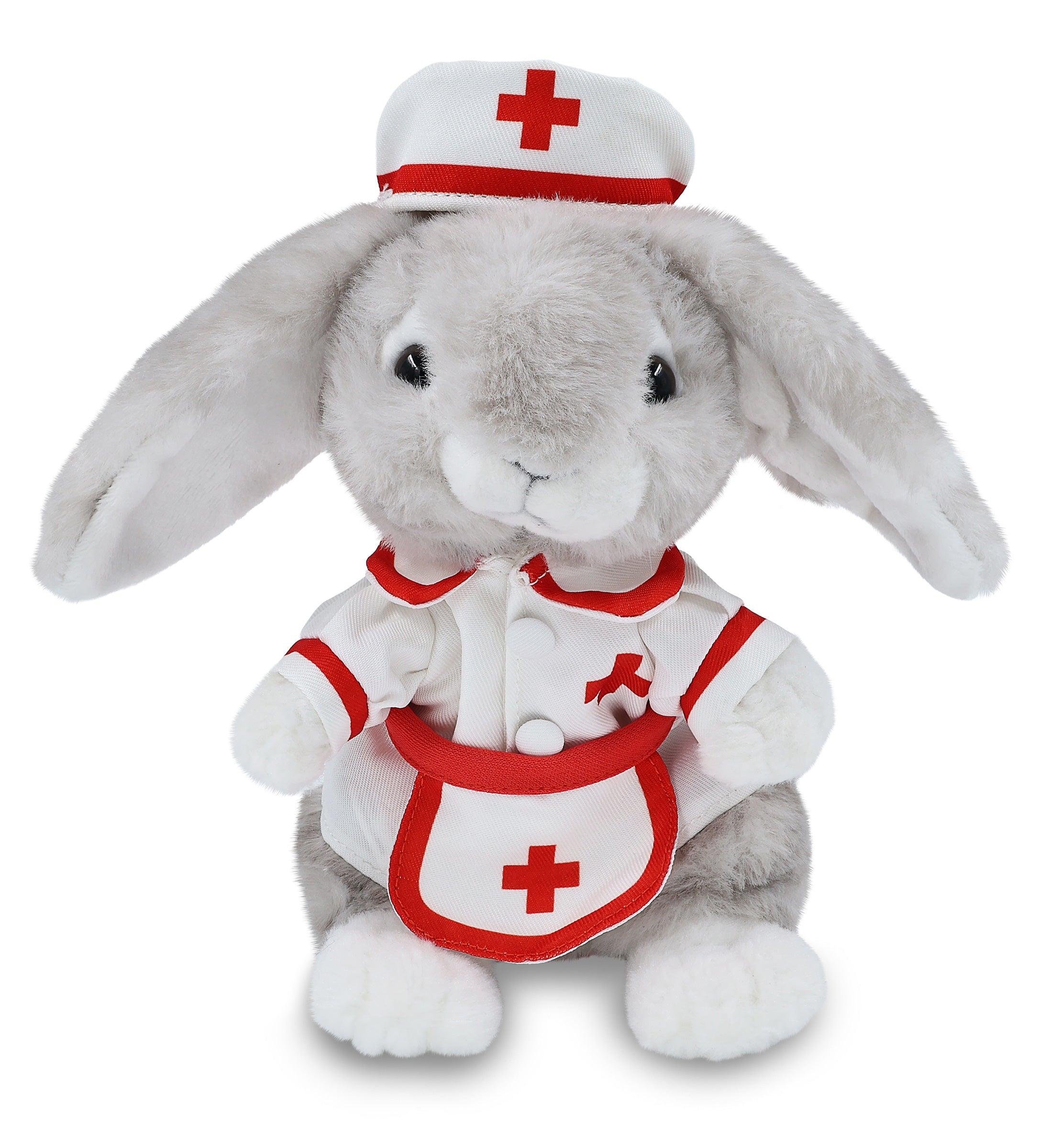 SUPER SOFT PLUSH - GREY RABBIT NURSE DRESS UP