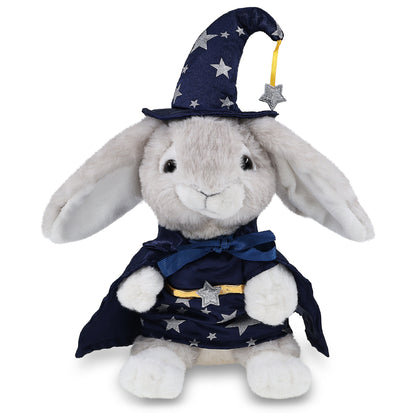 SUPER SOFT PLUSH - GREY RABBIT WITH WIZARD DRESS UP