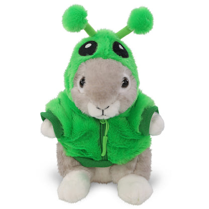 SUPER SOFT PLUSH - GREY RABBIT WITH ALIEN SWEATER