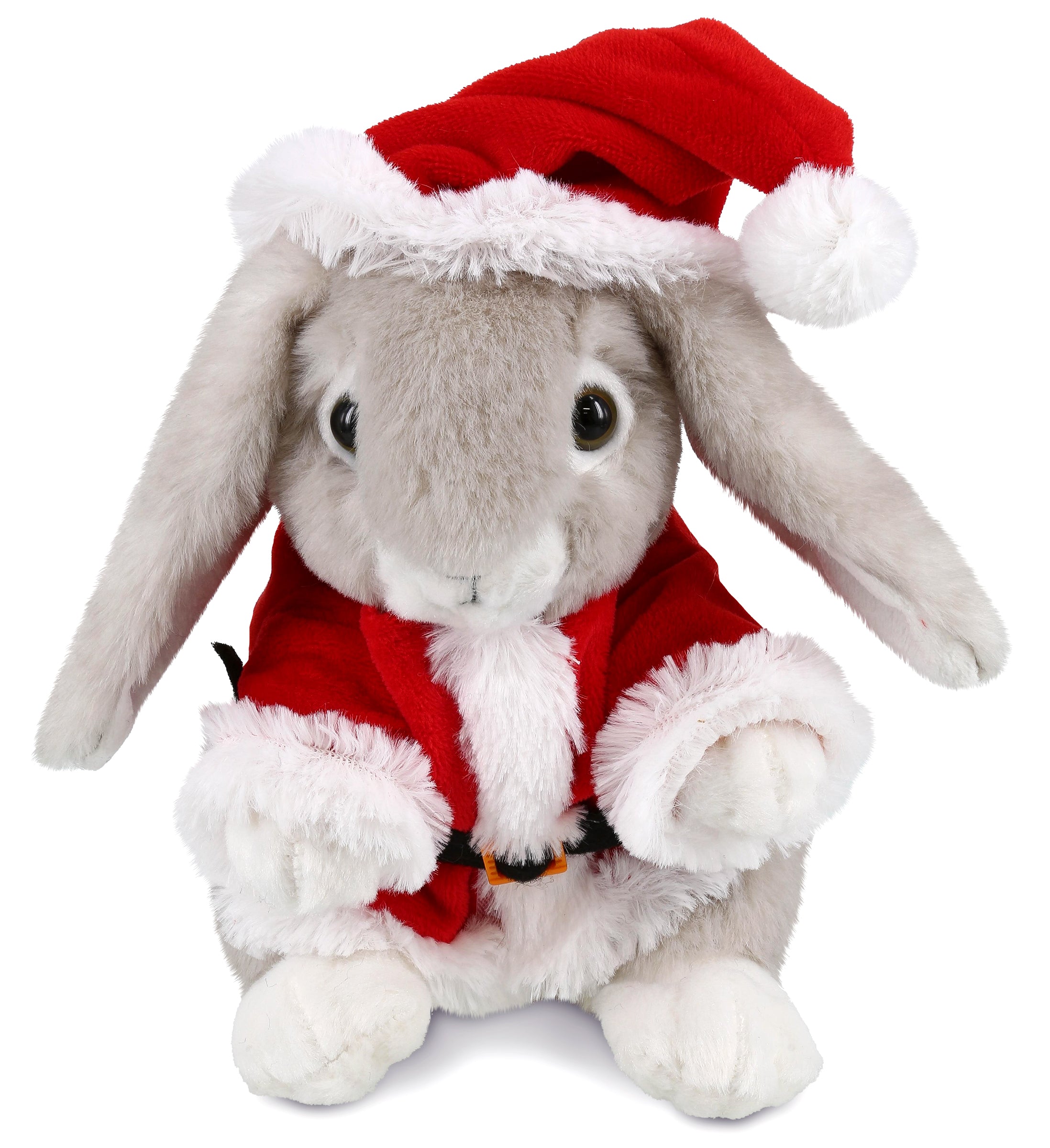 PLUSH SANTA - SUPER SOFT PLUSH - GREY RABBIT