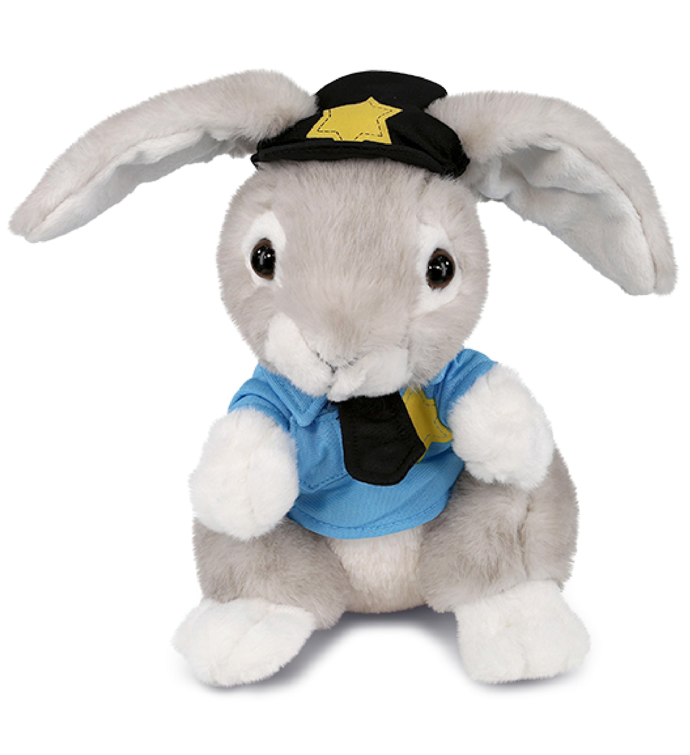 PLUSH POLICE - SUPER SOFT PLUSH - GREY RABBIT