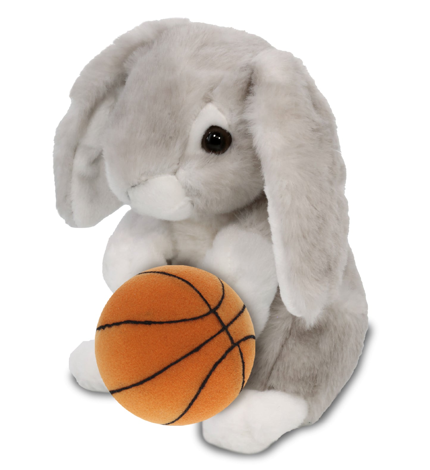 PLUSH BASKETBALL - SUPER SOFT PLUSH - GREY RABBIT