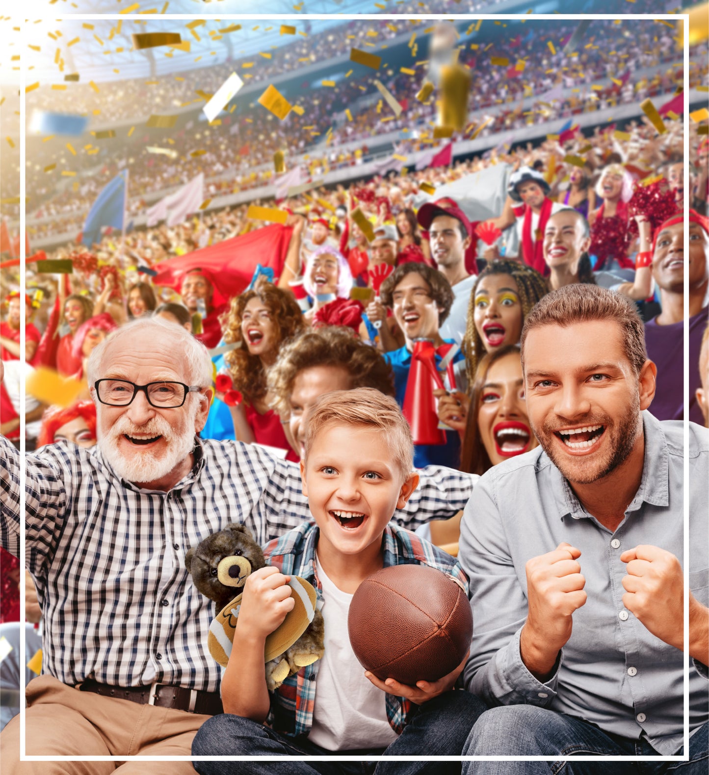 SUPER SOFT PLUSH - CUTE SITTING GRIZZLY WITH FOOTBALL PLUSH