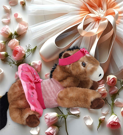 SUPER SOFT PLUSH - LYING BROWN HORSE Ballerina