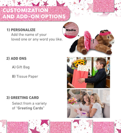 SUPER SOFT PLUSH - LYING BROWN HORSE Ballerina