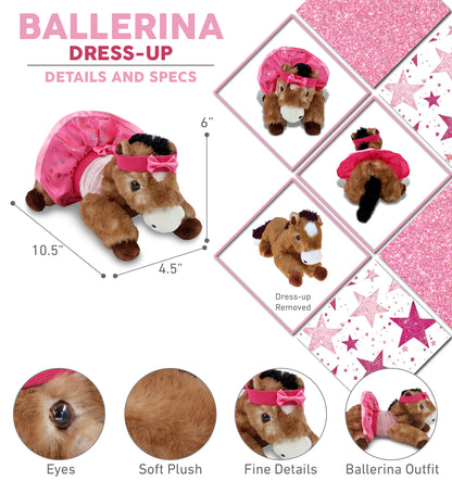 SUPER SOFT PLUSH - LYING BROWN HORSE Ballerina