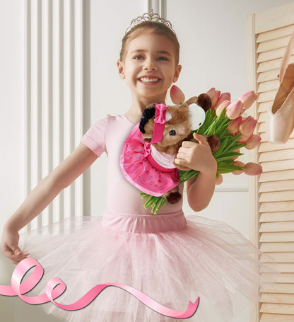 SUPER SOFT PLUSH - LYING BROWN HORSE Ballerina