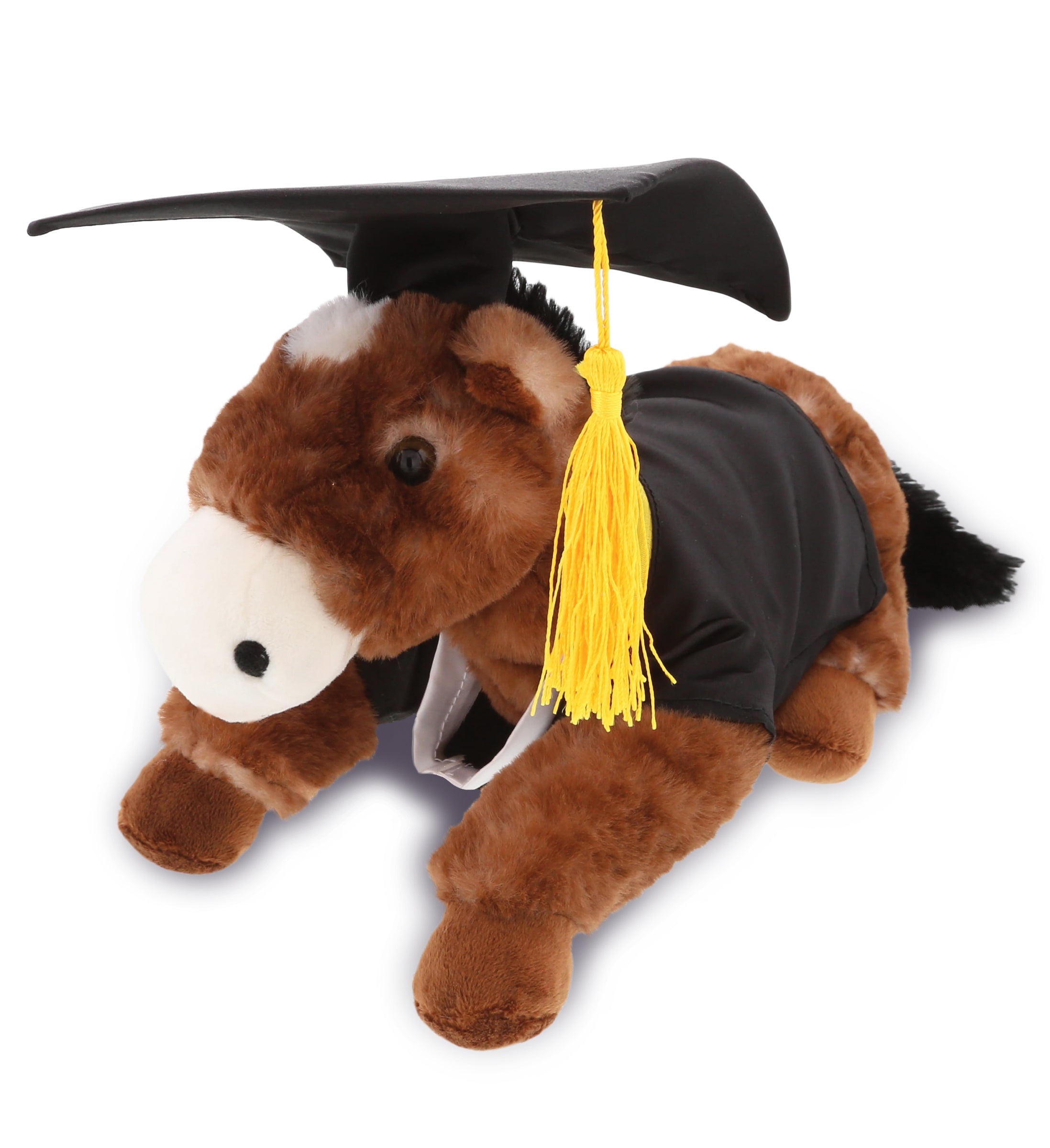 PLUSH GRADUATION - SUPER SOFT PLUSH - LYING BROWN HORSE