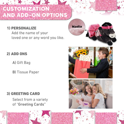 SUPER SOFT PLUSH - LYING BLACK HORSE BALLERINA