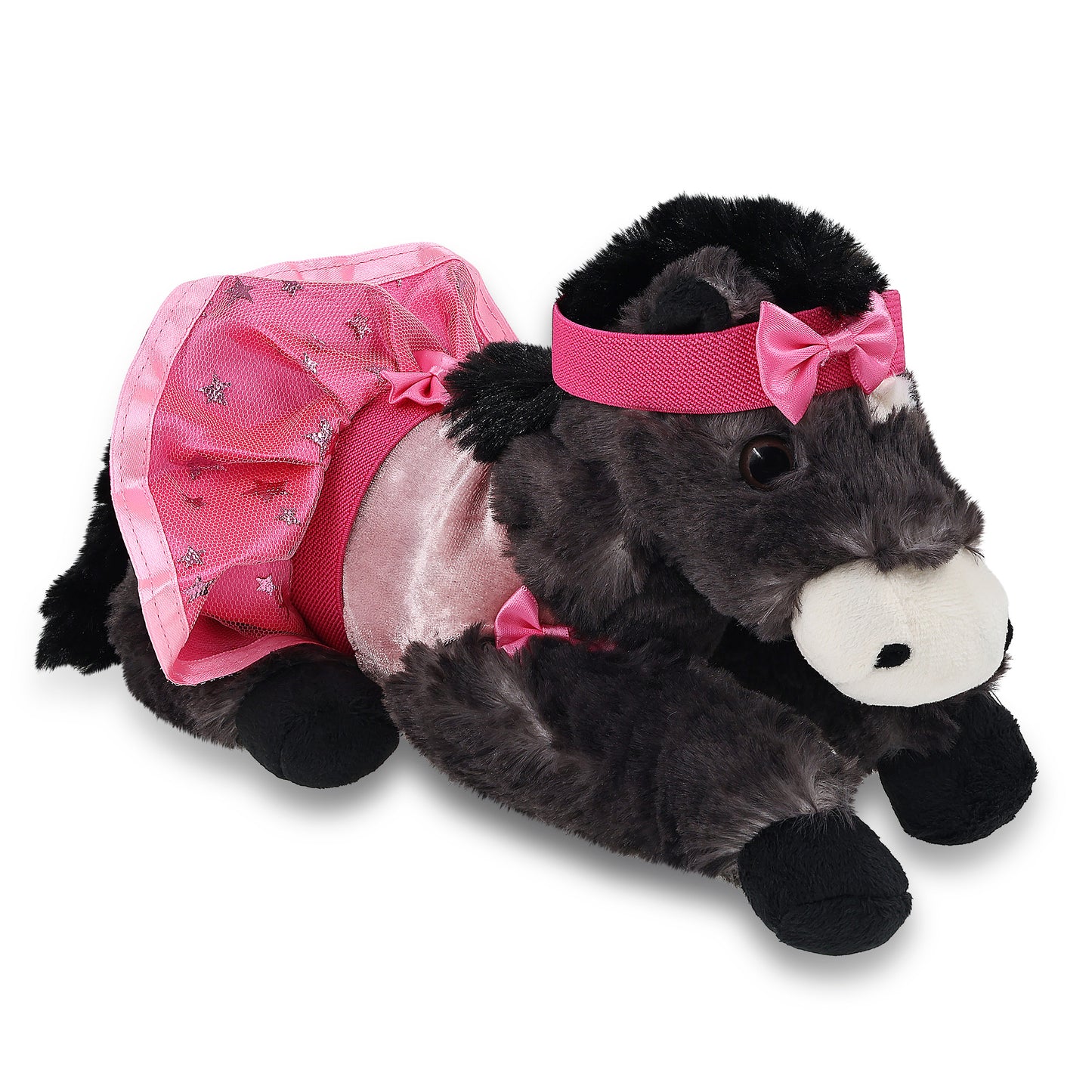 SUPER SOFT PLUSH - LYING BLACK HORSE BALLERINA