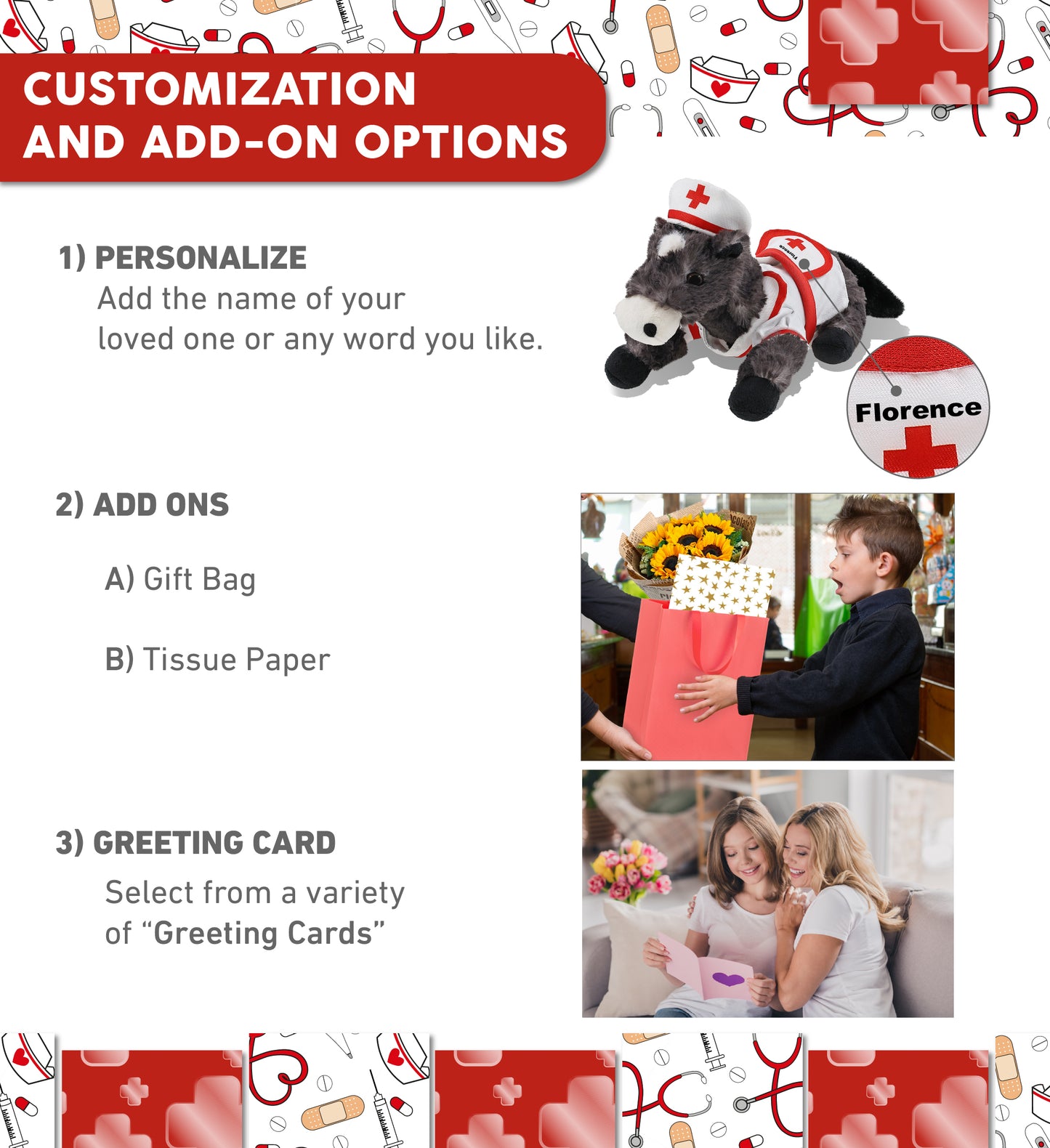 SUPER SOFT PLUSH - LYING BLACK HORSE With NURSE Dress-Up