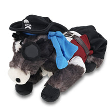 SUPER SOFT PLUSH - LYING BLACK HORSE PIRATE DRESS UP