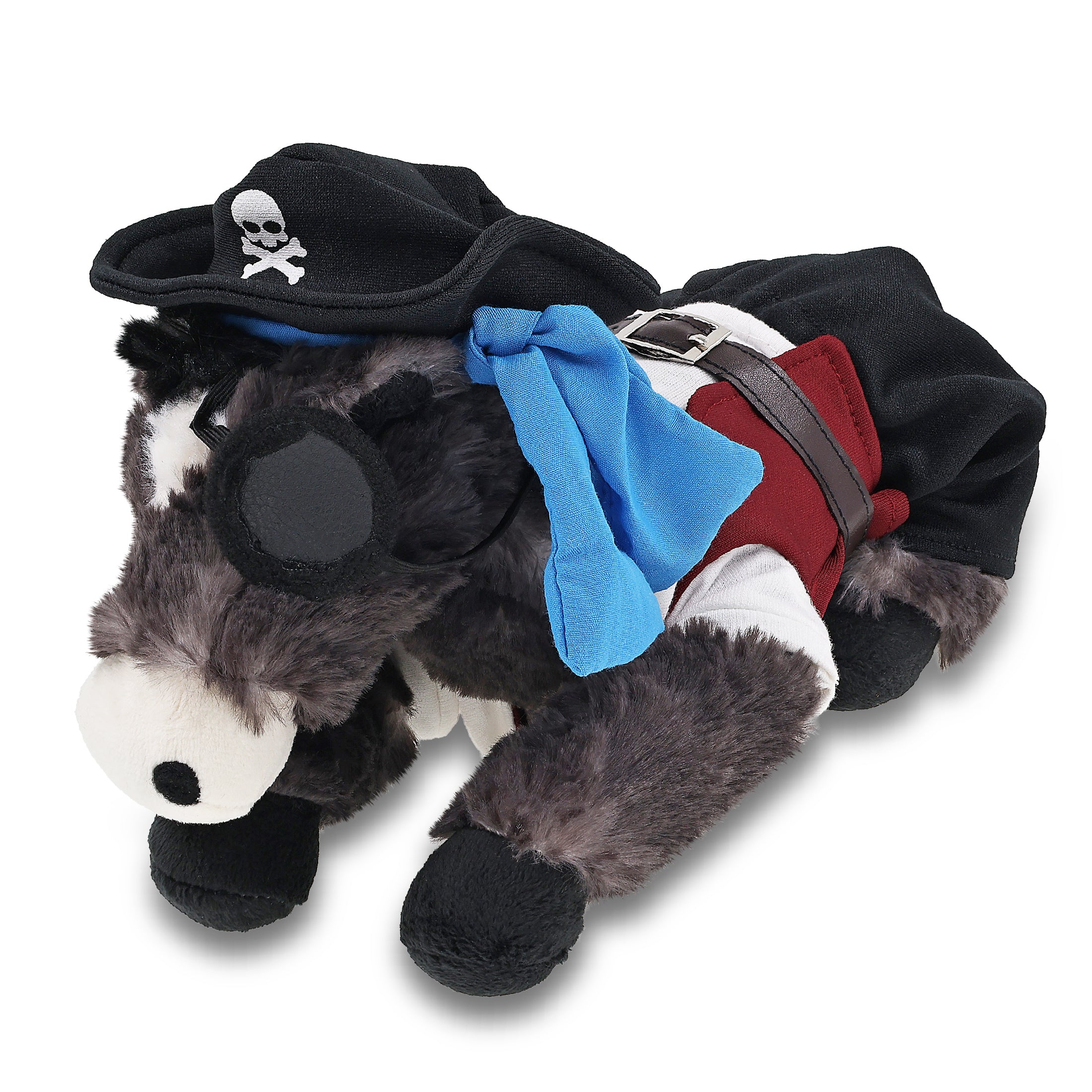 SUPER SOFT PLUSH - LYING BLACK HORSE PIRATE DRESS UP