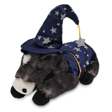 SUPER SOFT PLUSH - LYING BLACK HORSE WITH WIZARD DRESS UP