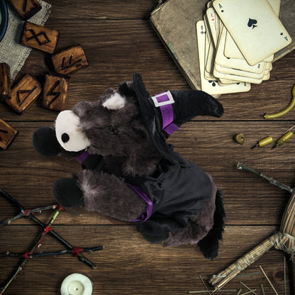 SUPER SOFT PLUSH - LYING BLACK HORSE WITCH