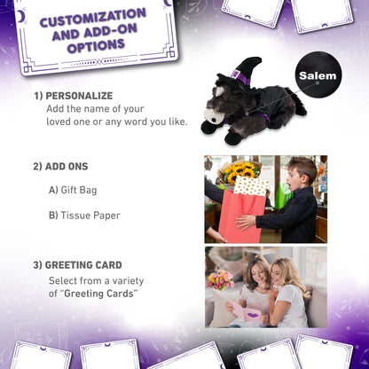 SUPER SOFT PLUSH - LYING BLACK HORSE WITCH