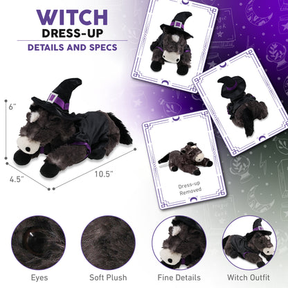SUPER SOFT PLUSH - LYING BLACK HORSE WITCH