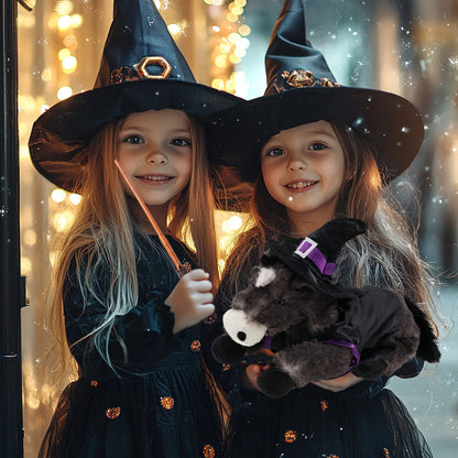 SUPER SOFT PLUSH - LYING BLACK HORSE WITCH