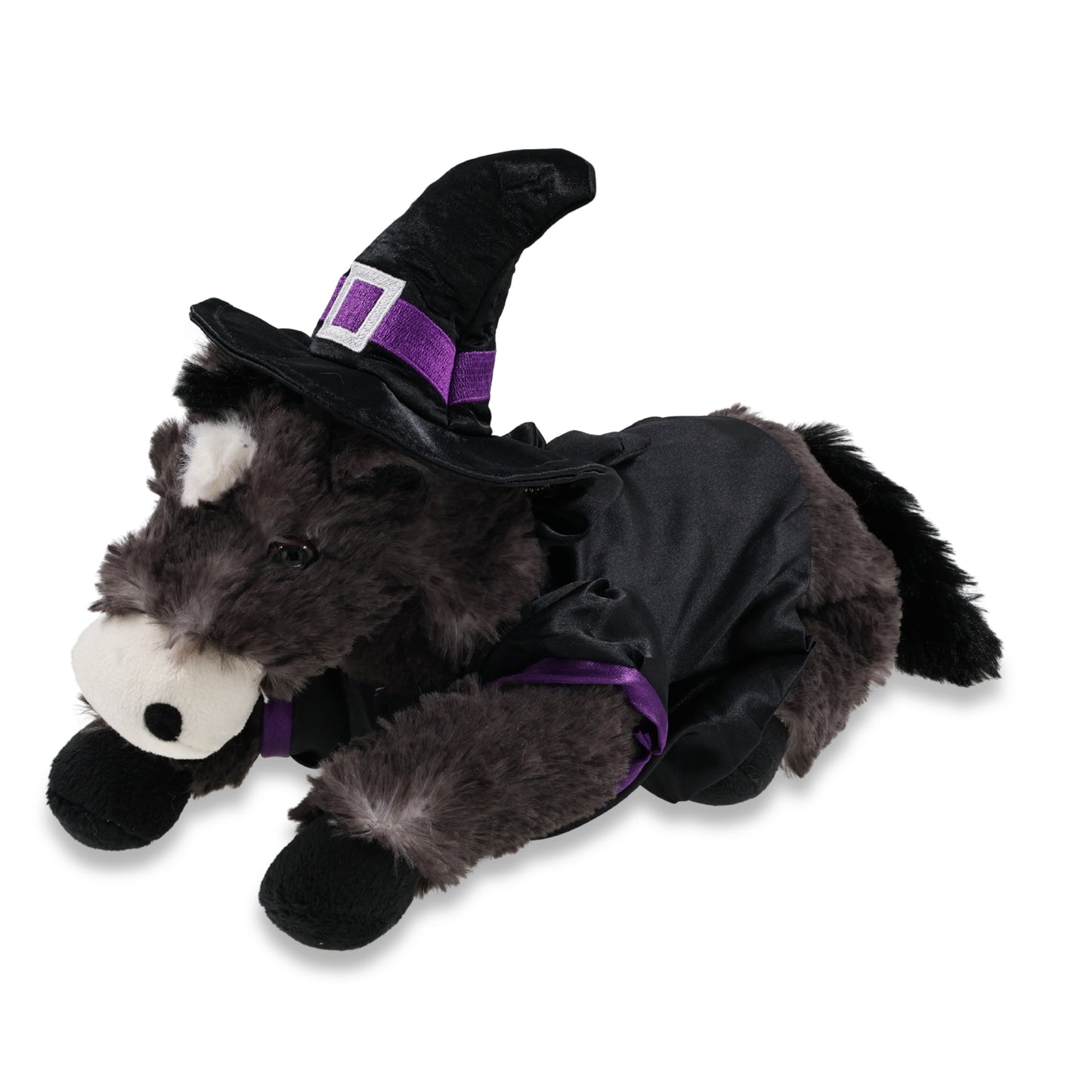 SUPER SOFT PLUSH - LYING BLACK HORSE WITCH