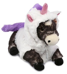 PLUSH UNICORN - SUPER SOFT PLUSH - LYING BLACK HORSE