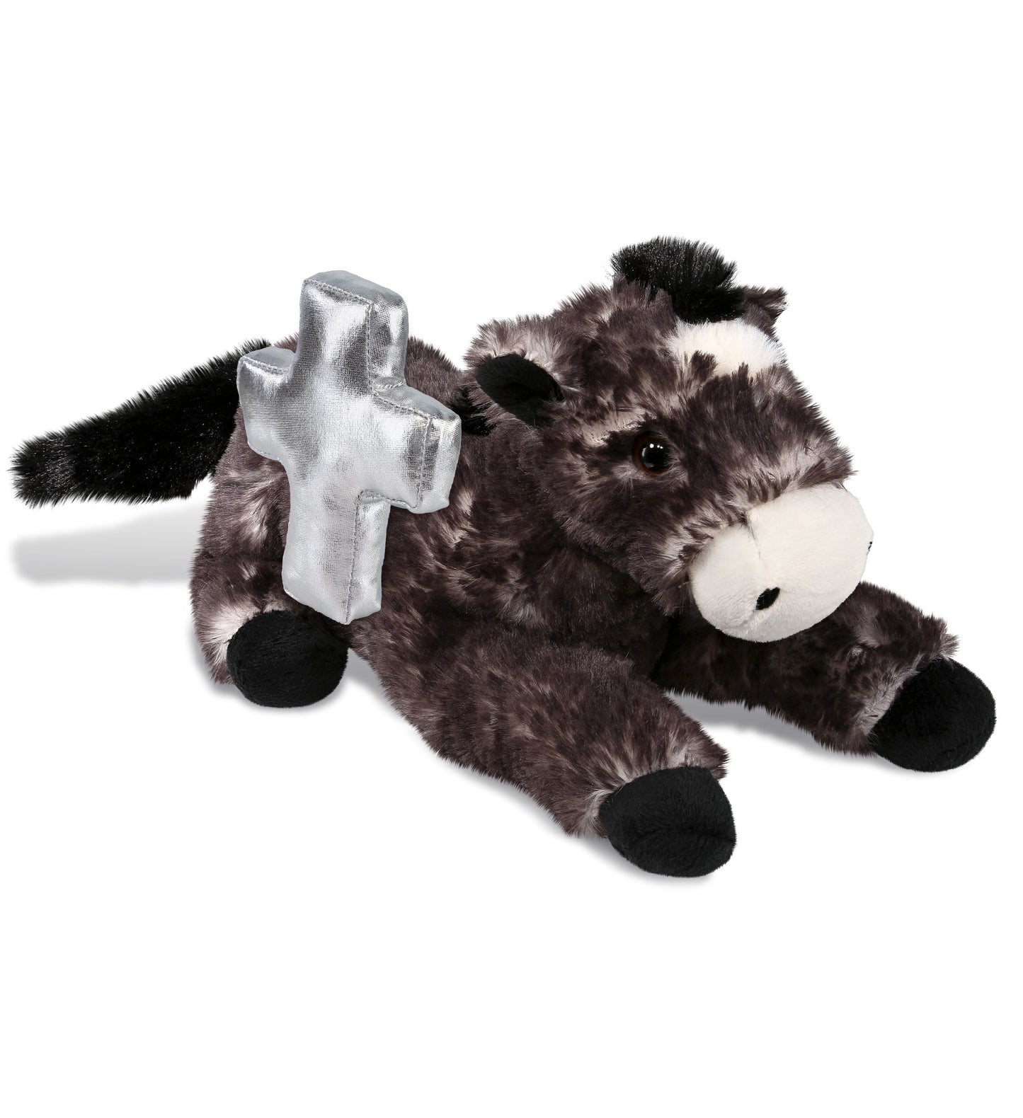 PLUSH CROSS - SUPER SOFT PLUSH - LYING BLACK HORSE
